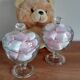 Set of 2 glass candy dispensers