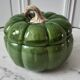 Empty pumpkin green ceramic pocket 60s-70s
