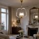 Charming Murano Glass Art Deco Pendant Chandelier by Ercole Barovier, 1940s