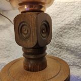 Basque wooden lamp in the Charles Dudouyt style