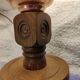 Basque wood lamp in the style of Charles Dudouyt.