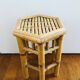 Two rattan side tables