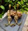 2 patères lion en laiton massif Art Nouveau
