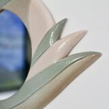 Ceramic mirror, 1970s, signed.