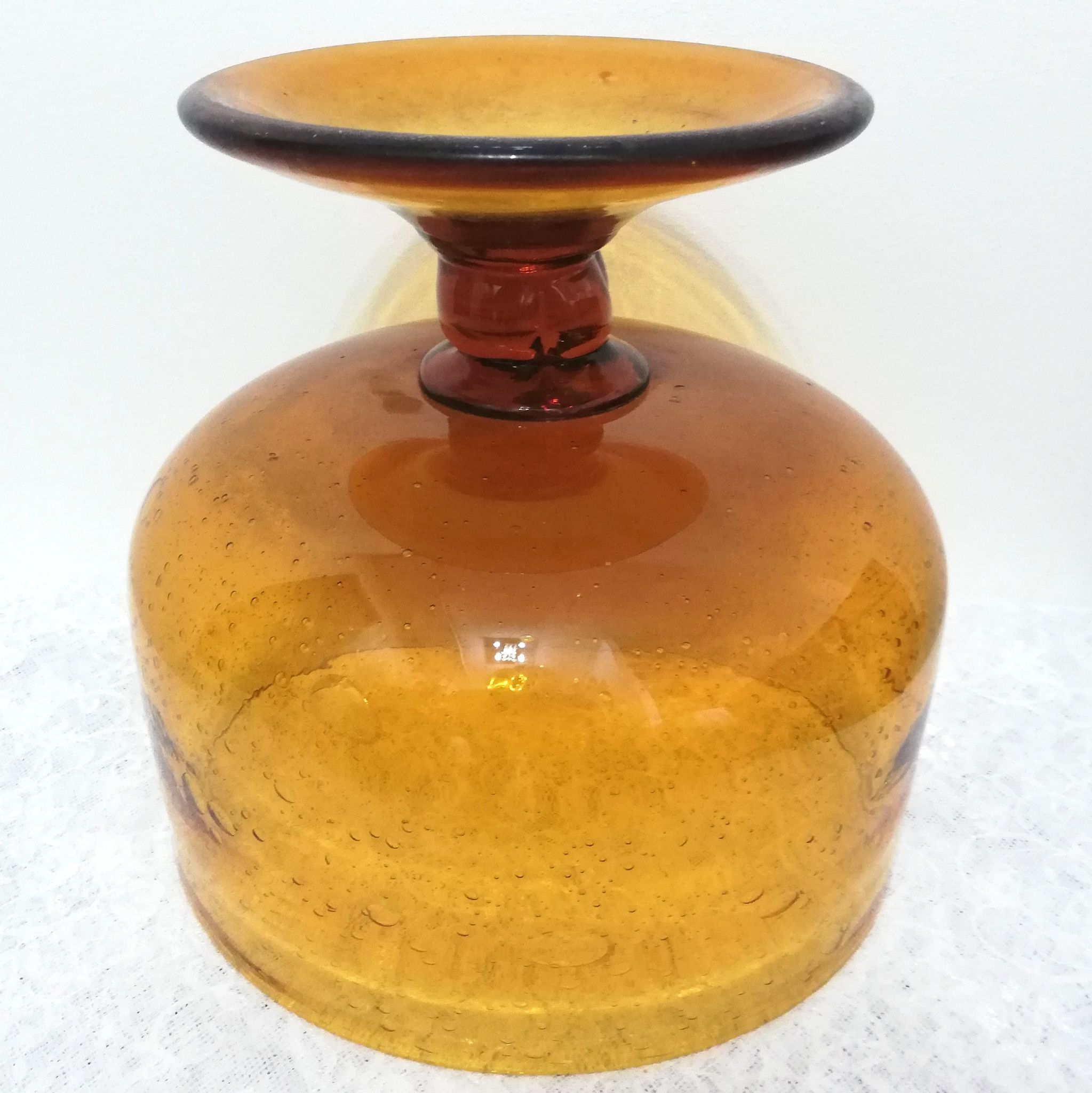 Bubble glass bowl Biot diameter 25cm