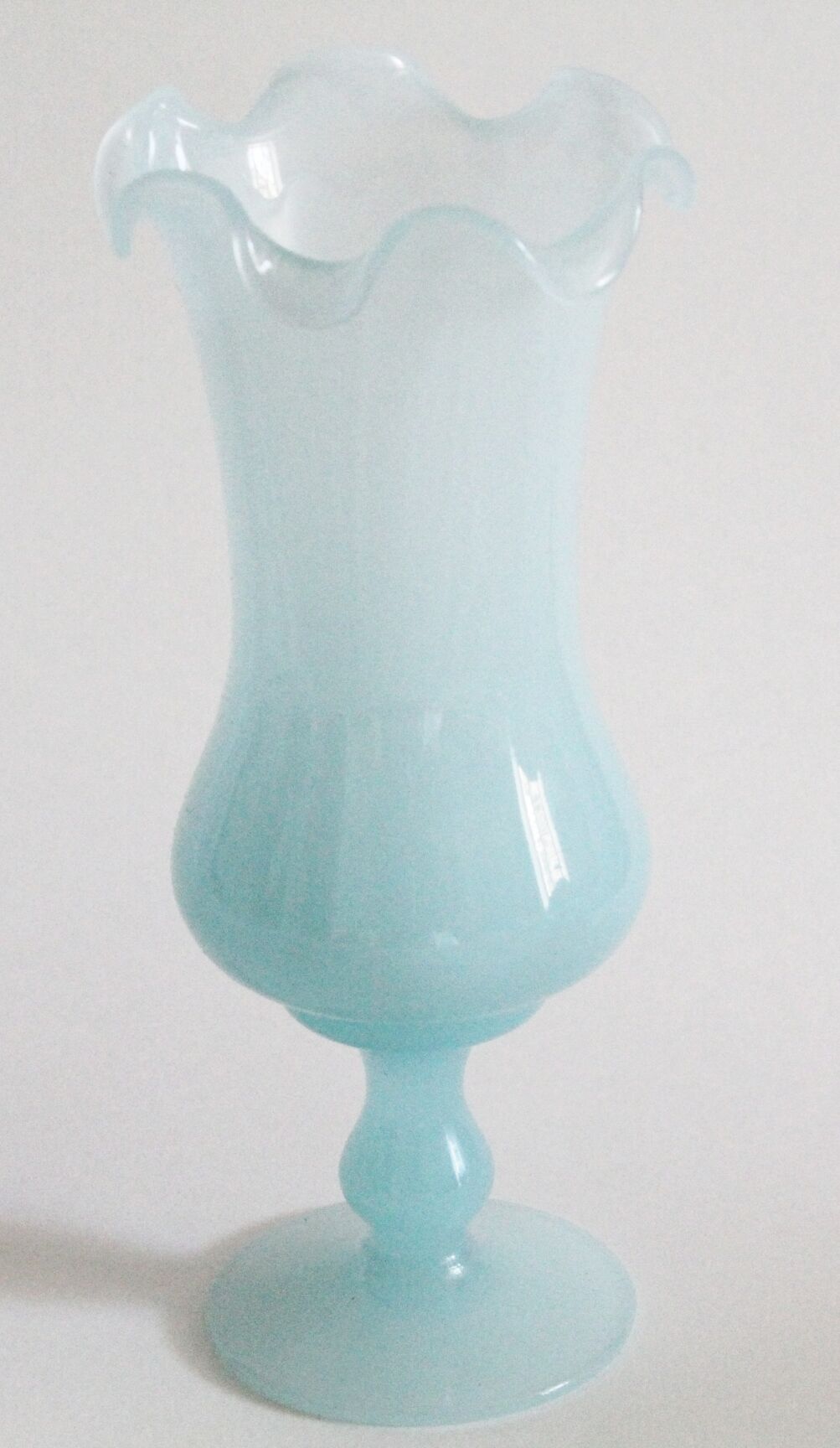 Blue opaline vase
