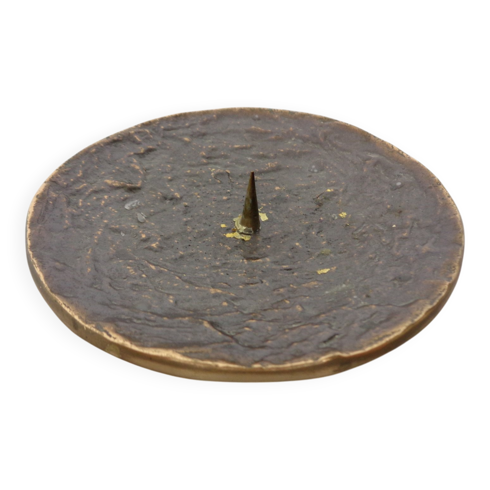 Brutalist Bronze Candleholder, 1960s