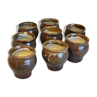 Lot 8 coffee cups in vintage ceramic 60s