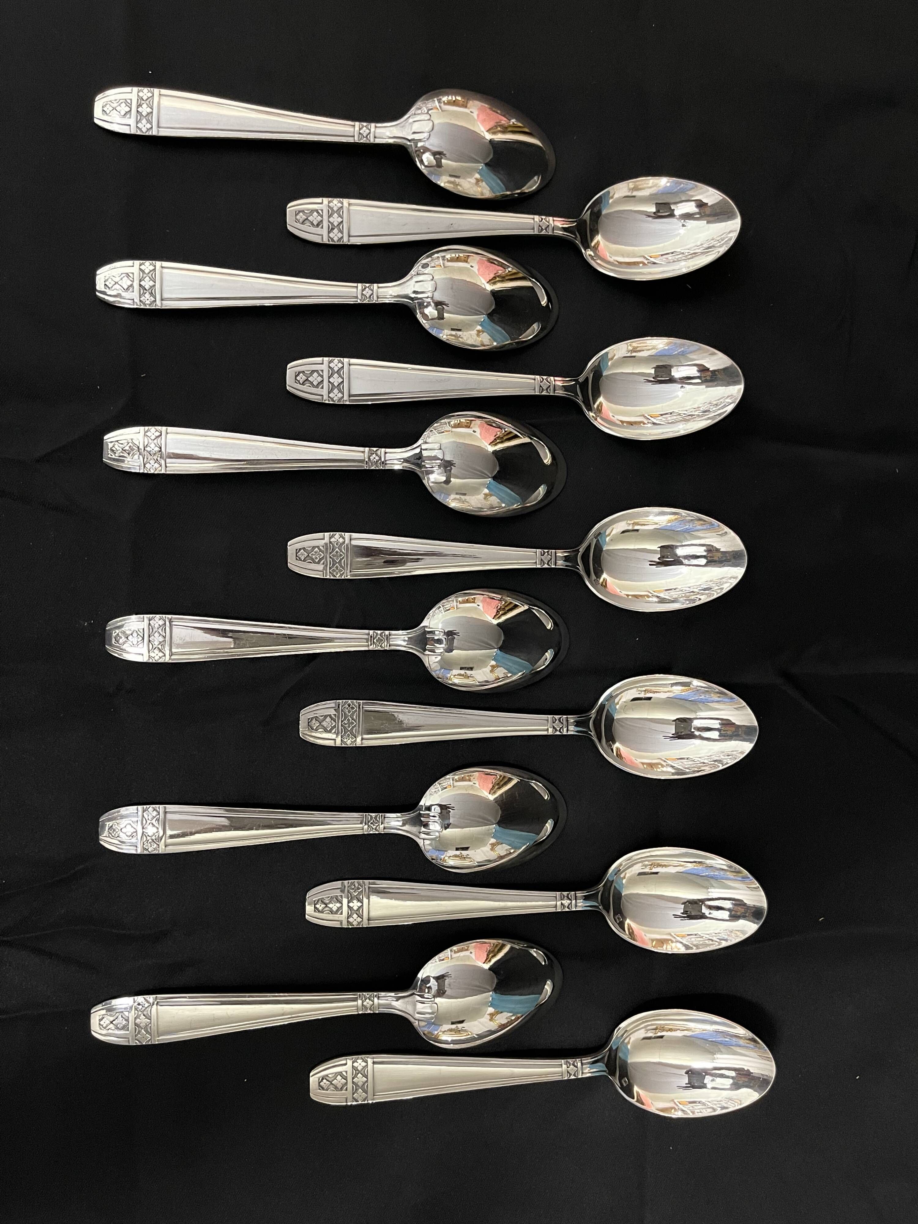 Cutlery 143 pieces Grand Prix de Monaco art deco with silversmith