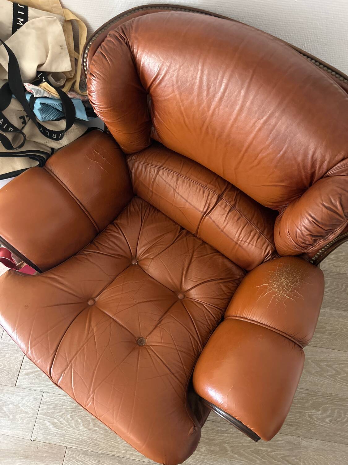 Fauteuil en cuir