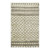 Tapis Tulu marocain contemporain fait à la main en laine naturelle non teinte