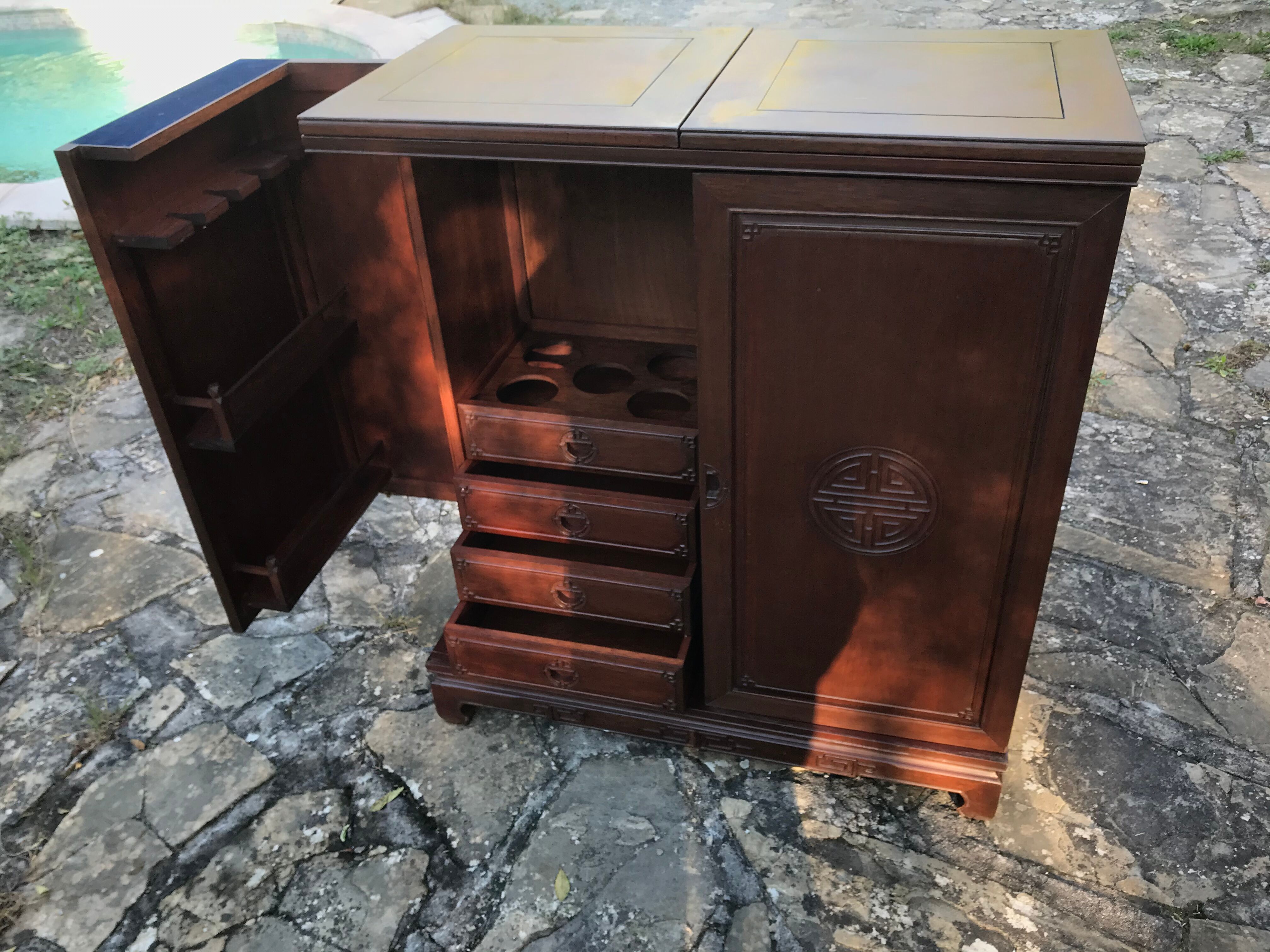 Art Deco rosewood bar