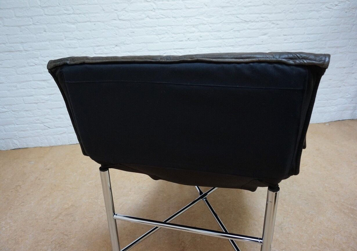 Swedish Leather Skye Lounge Chair by Tord Björklund for Ikea, 1970s