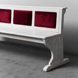 Banc 4 places en bois et velours