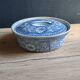 Oval Vintage Terrine in Blue and White Porcelain, Casserole with Lid