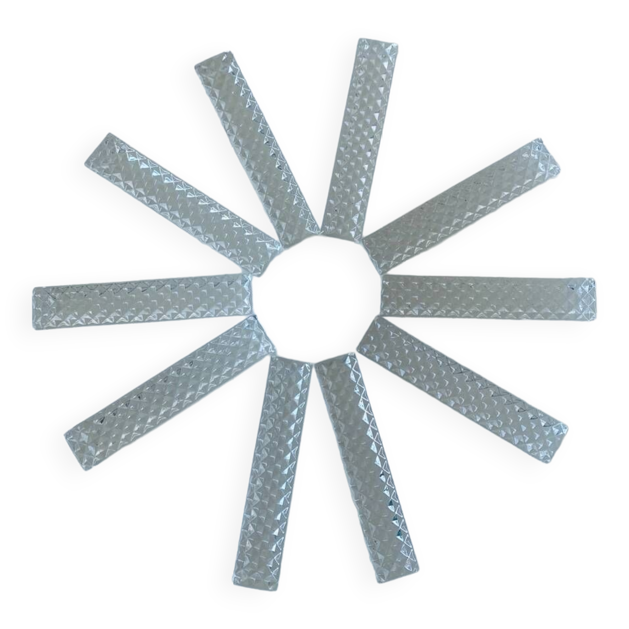 10 old crystal knife holders