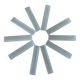 10 old crystal knife holders