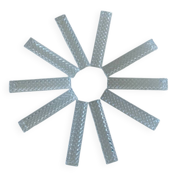 10 old crystal knife holders