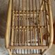 Vintage rattan trolley on wheels