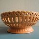 Old basket bowl earthenware vintage decorative earthenware basket