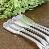 Set of 6 Cailar Bayard dessert forks, Coquille, monogrammed, early 20th century