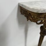 Louis XVI style console in gilded bronze, 20th century
