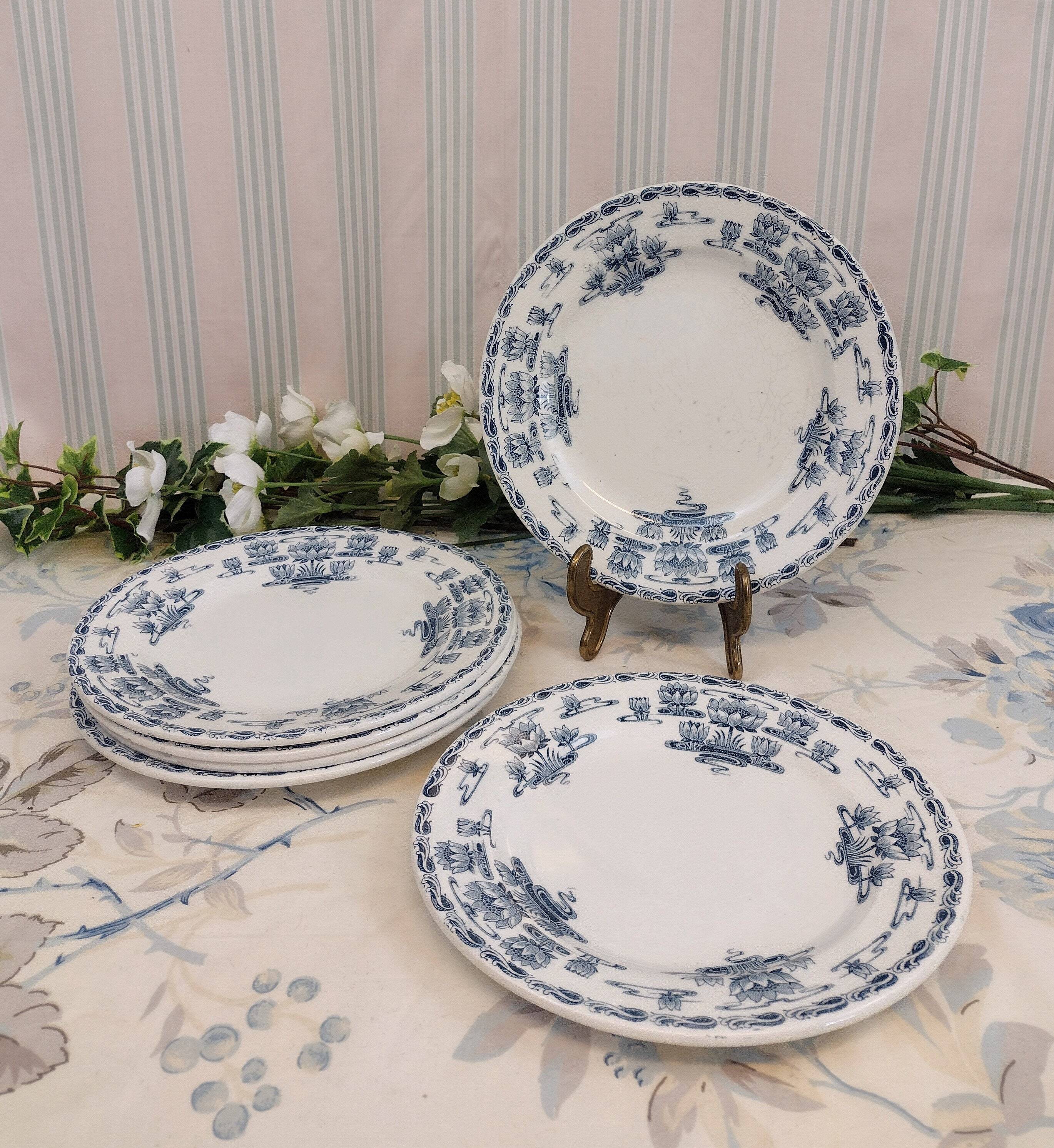 6 Clairefontaine Egyptian dessert plates