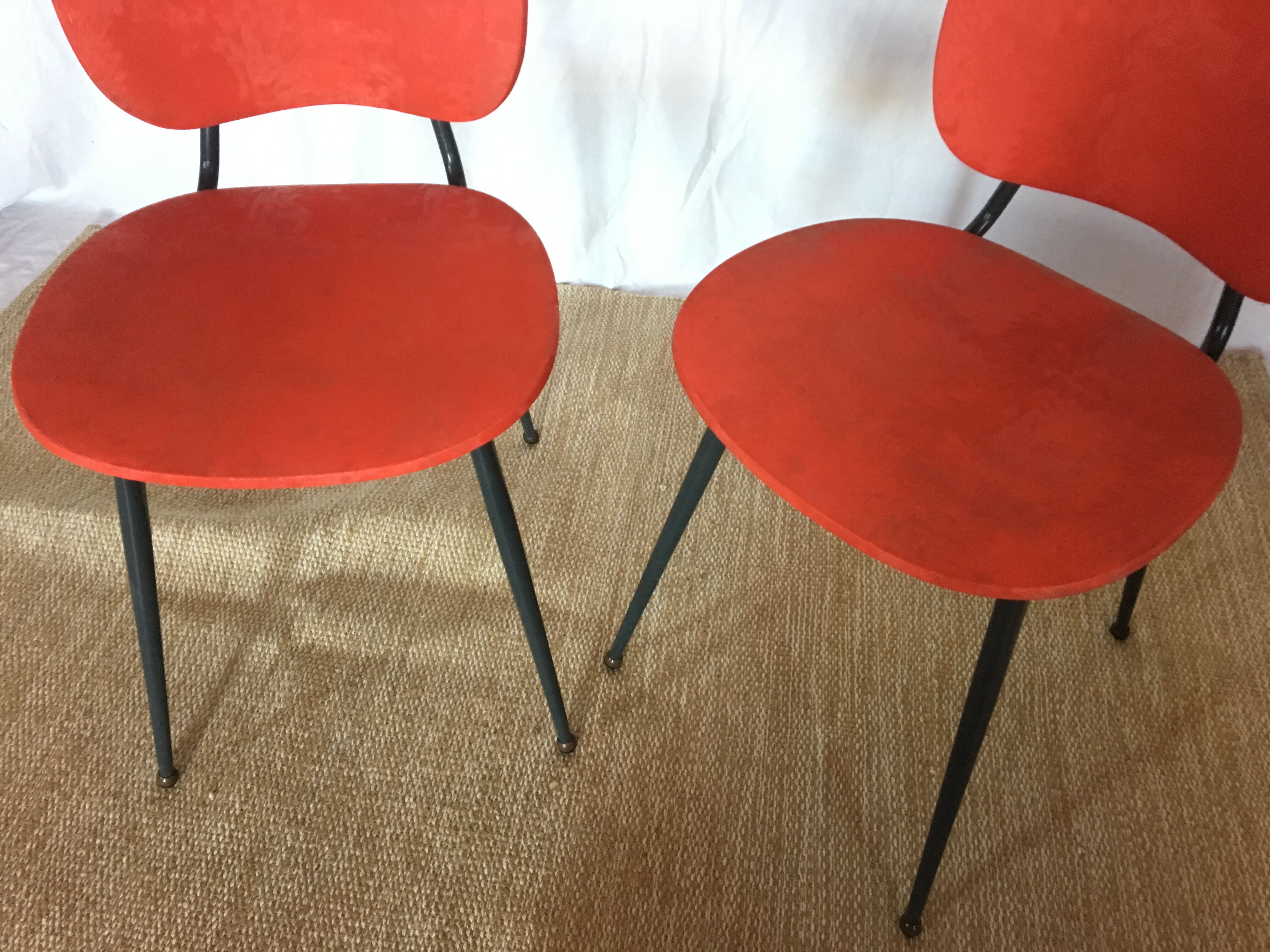 Pair of chairs 60s vinyl