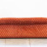 Vintage living room, club style, composed of a 3-seater sofa and 2 armchairs, 1970s