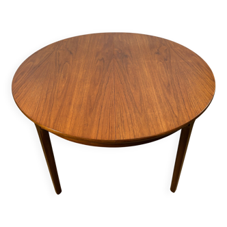 Mid Century Retro Teak Round Extending Dining Table by Nathan 1960–1970