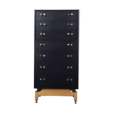 G-plan black tall chest of drawers, 1960s