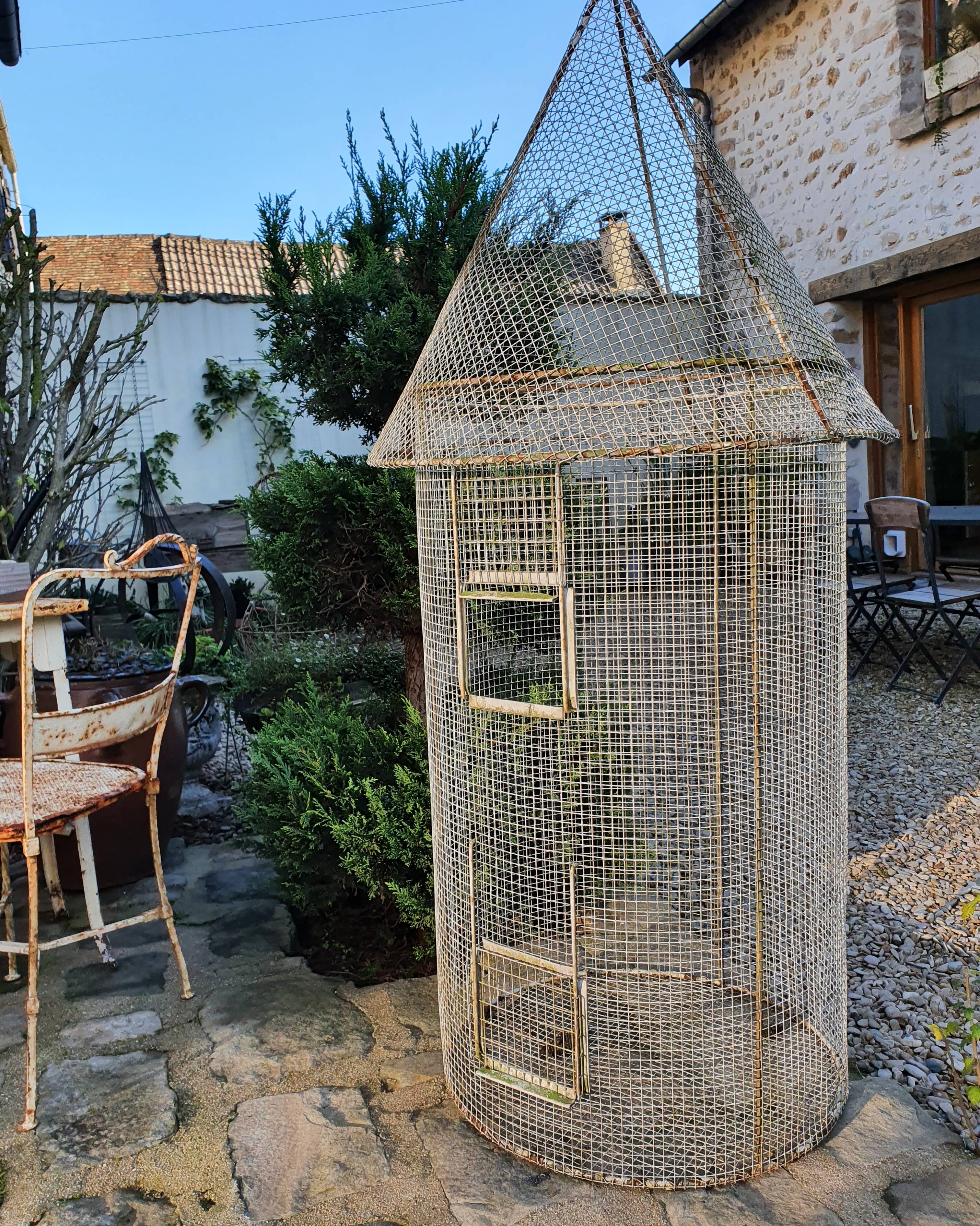 Old wrought iron aviary