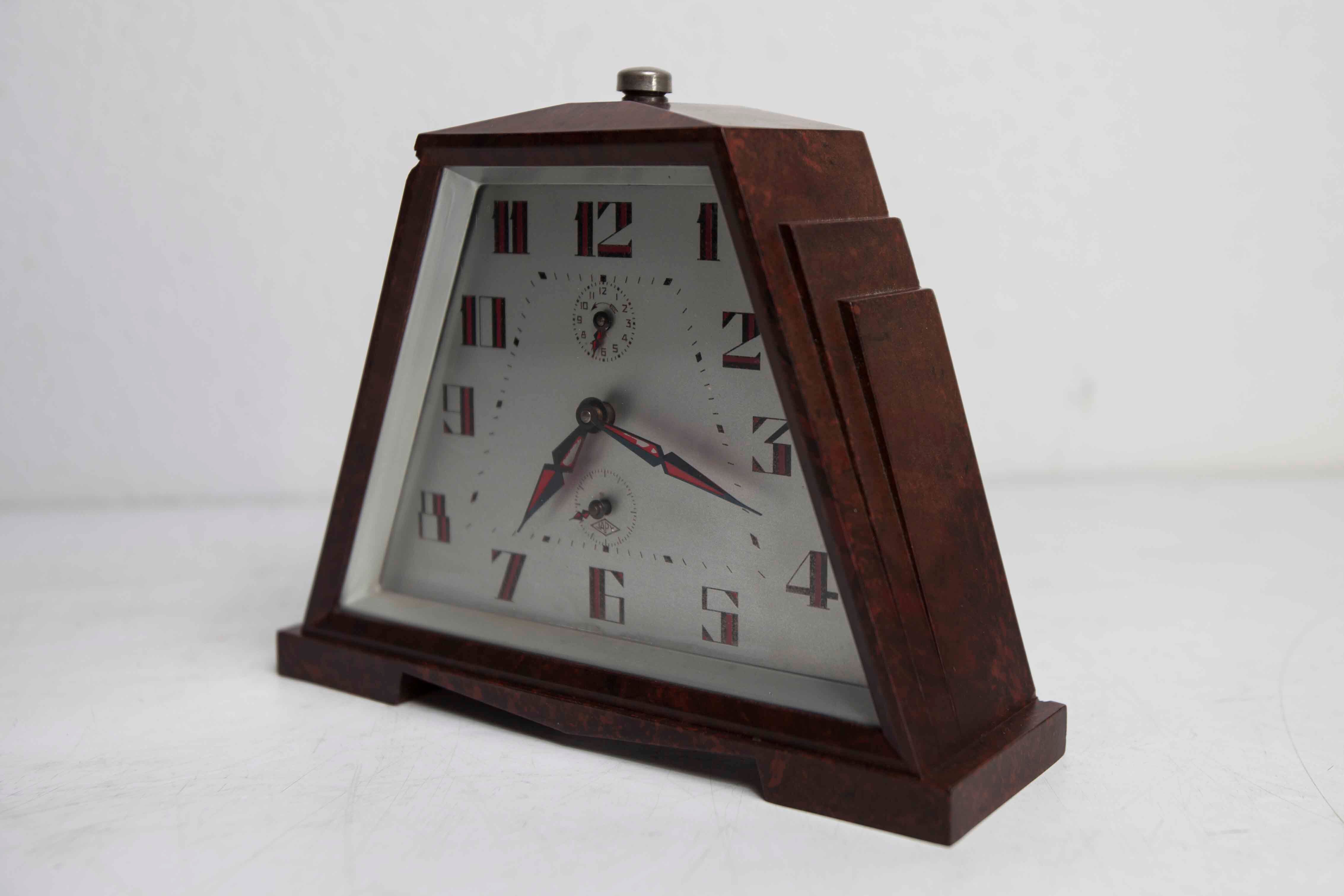 Alarm clock Mechanical clock Japy 1930 bakelite