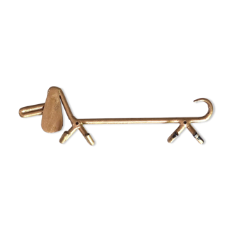 Hook for keys or tea towels in dog shape, 70s
