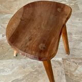 Vintage wooden tripod stool 1950