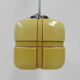 Art Deco hanging lamp with square glass shade