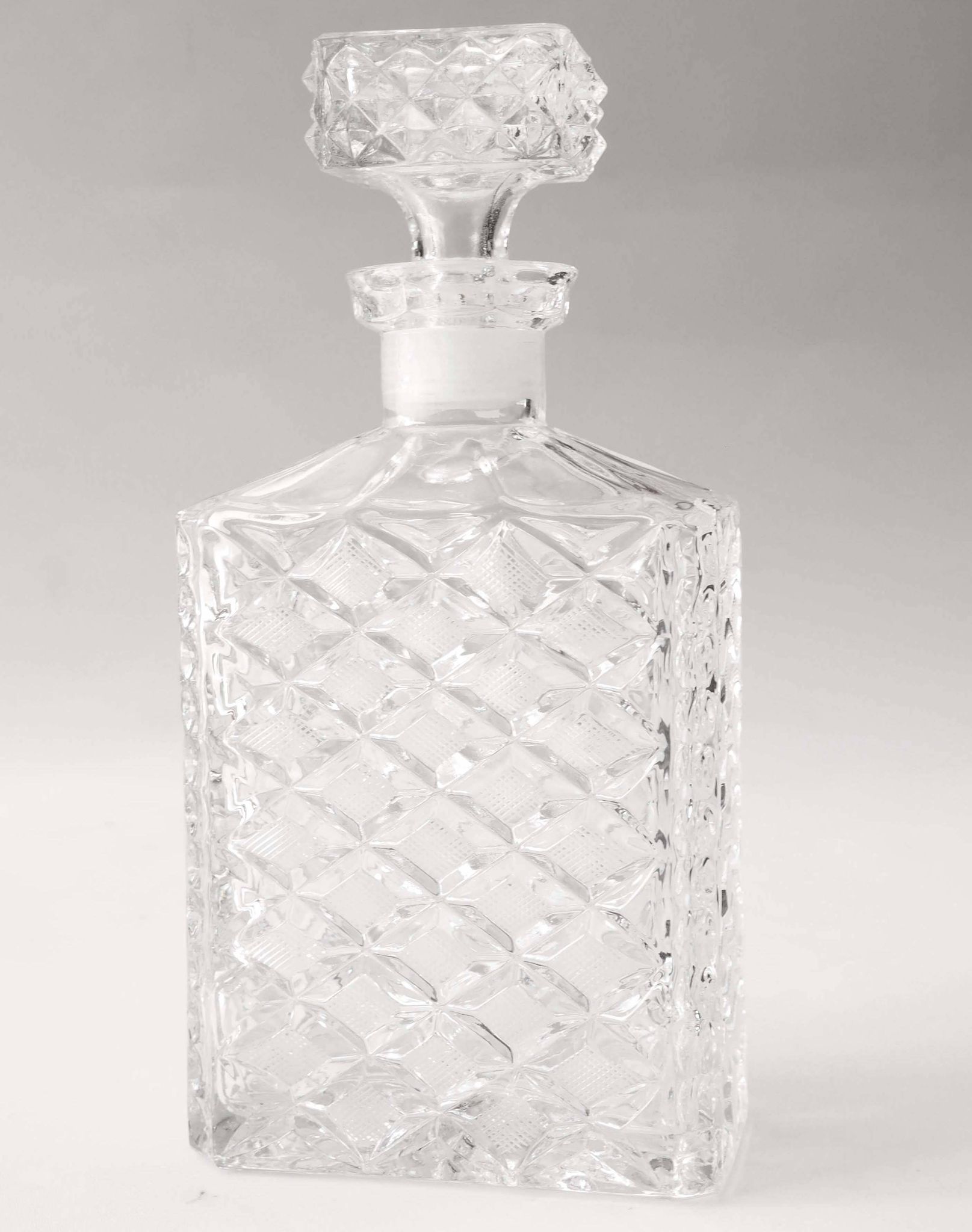 Carafe à whisky rectangulaire en cristal