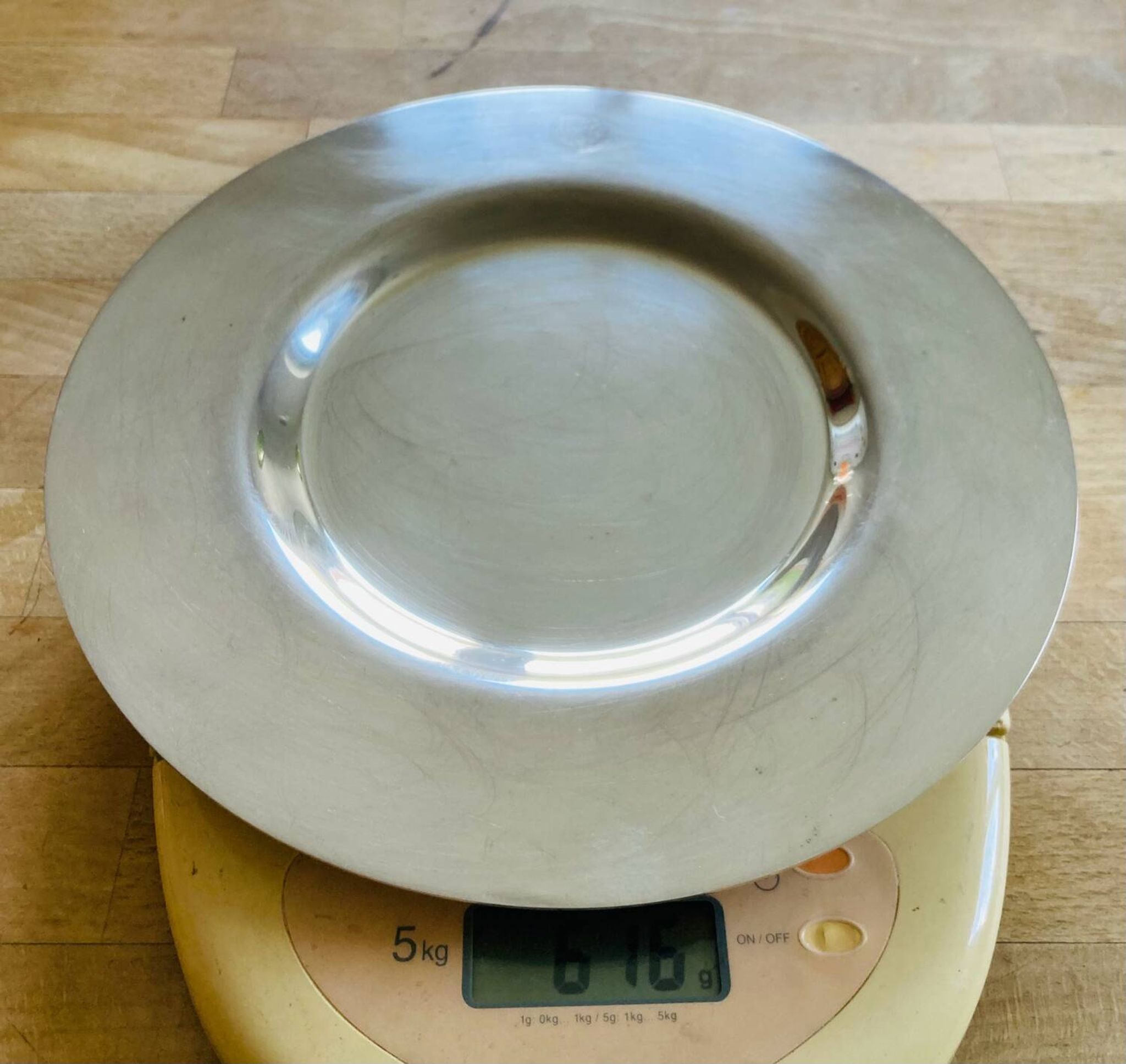 Petrossian silver-plated metal dish, hallmarked, France