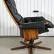 Vintage lounge armchair Gote Mobler 1960 swivel and reclining