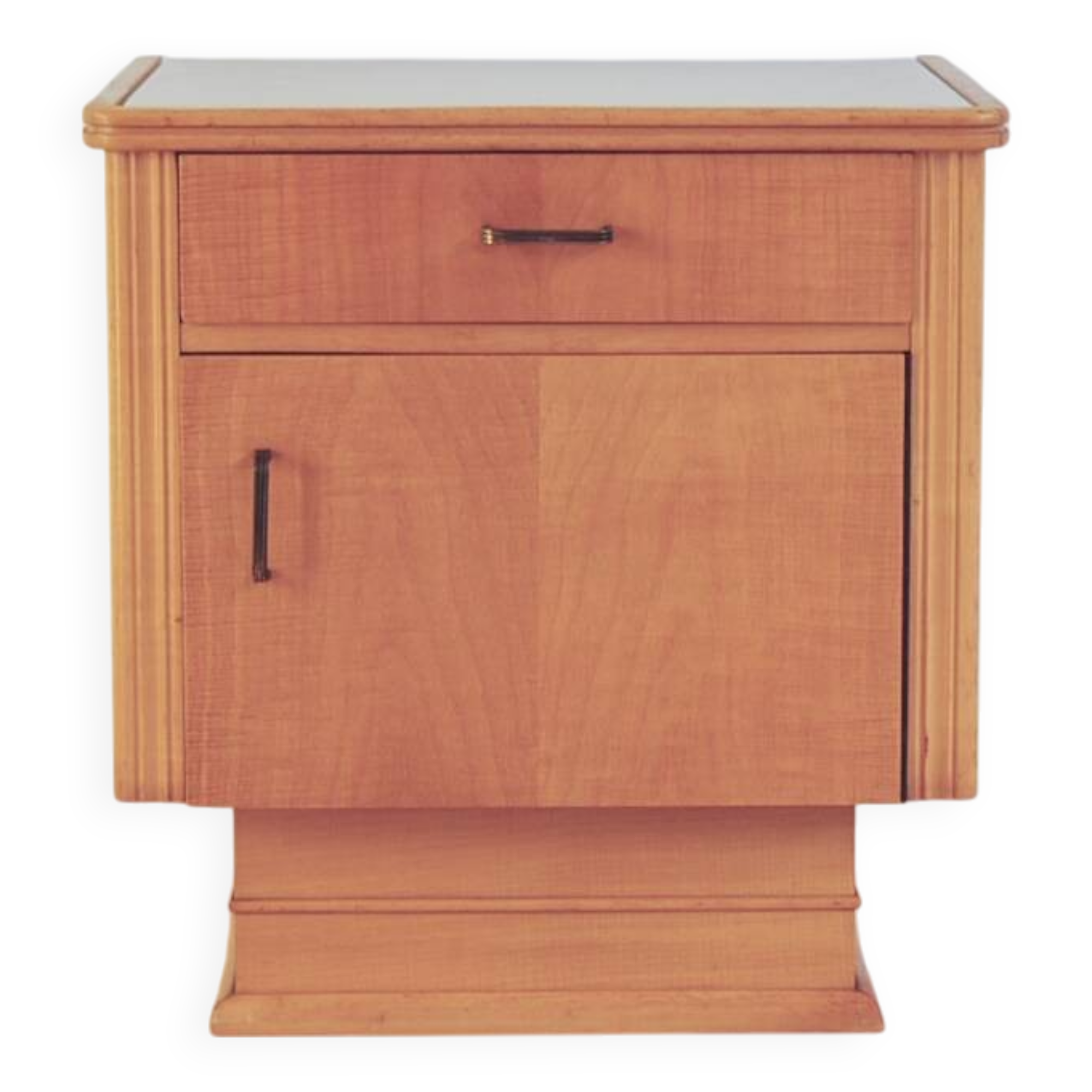 table de chevet vintage en bois clair