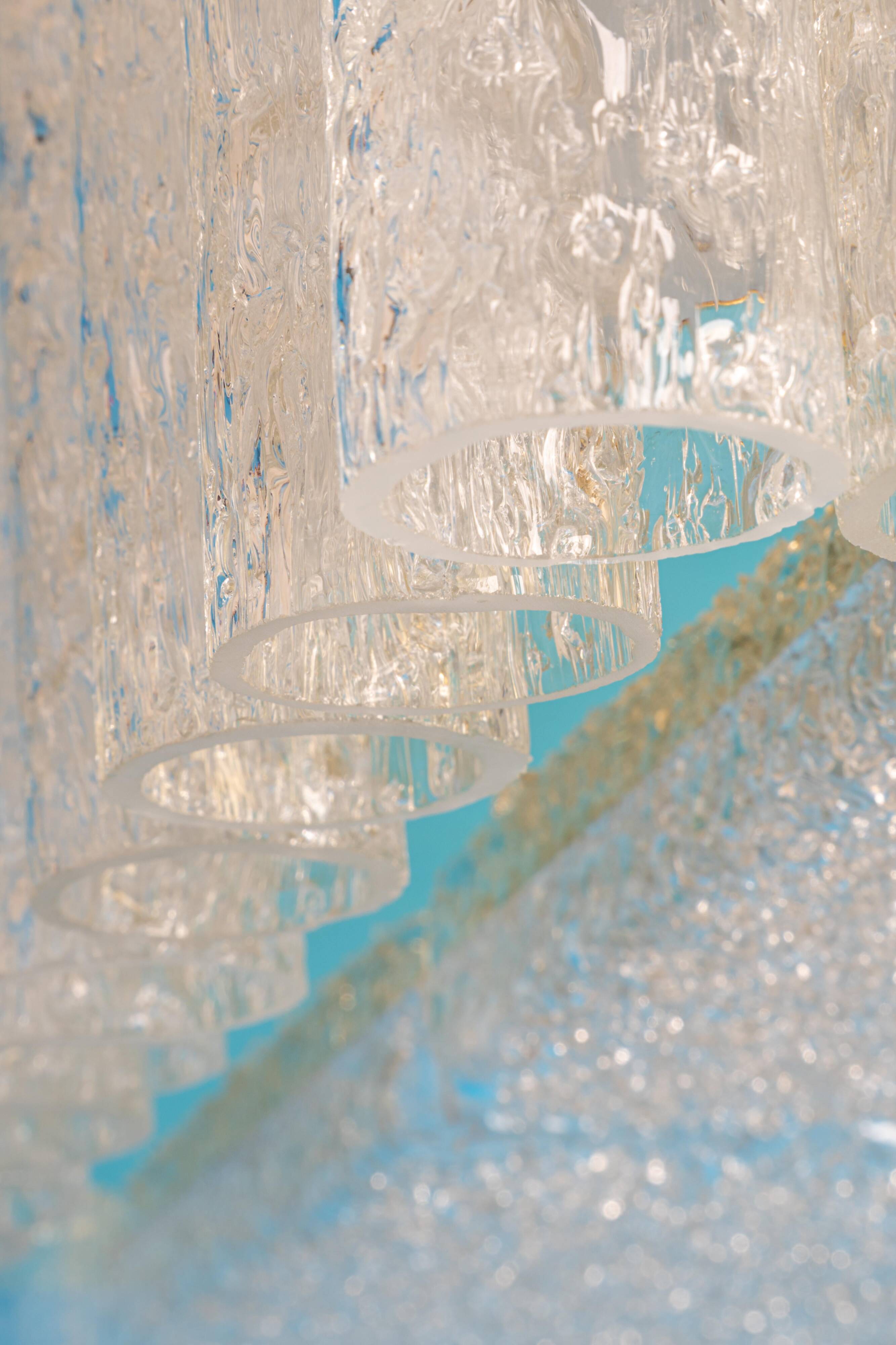 Murano glass ceiling light by Doria, Germany, 1960s.