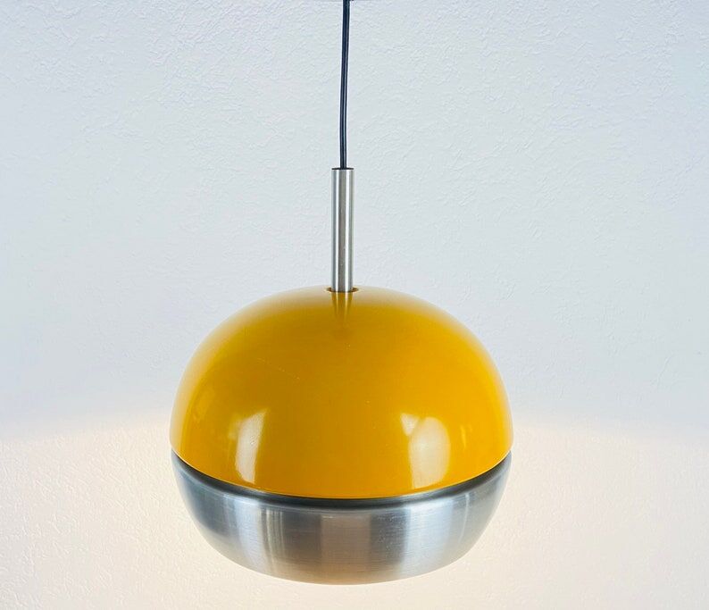 Danish metal pendant lamp, 1970s
