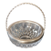 Cut crystal bowl, silver-plated metal mount, Val Saint Lambert