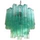 Green wather “tronchi” murano glass chandelier d50