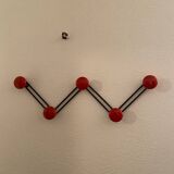 Metal "w" coat rack with 5 hooks