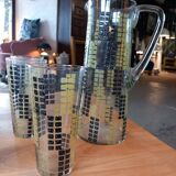 Orangeade service. 1950. glasses and carafe