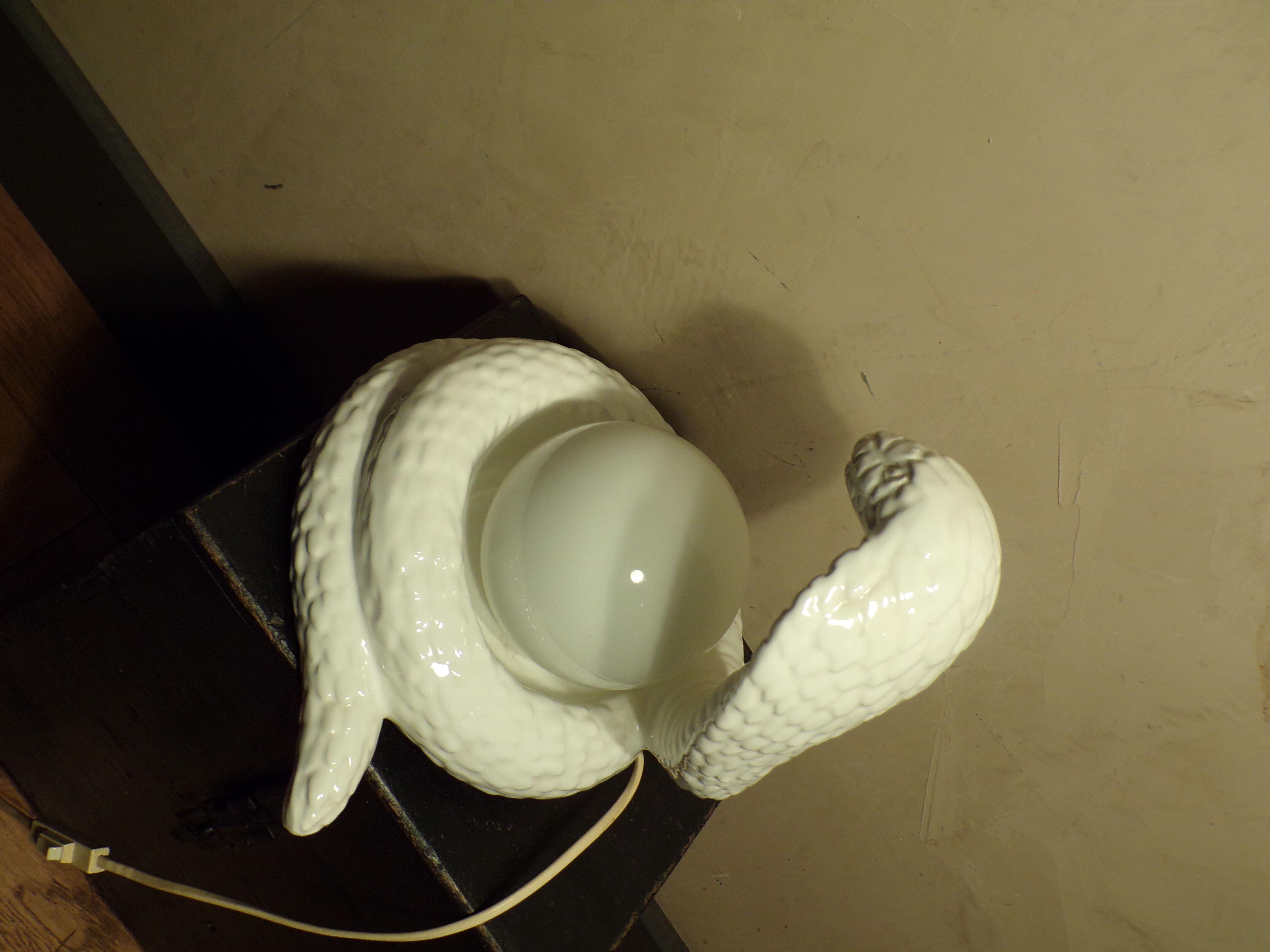 Vintage ceramic cobra lamp