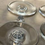 6 Baccarat crystal Renaissance champagne flutes + gold box