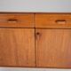 Oak and brushed metal sideboard