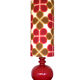 Cordoba floor lamp - red opaline 70s - vintage fabric
